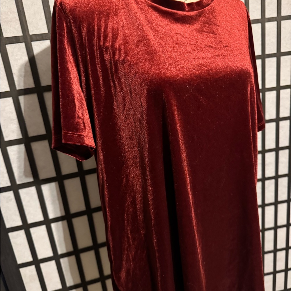 Old navy Velvet Red Short Sleeve Top